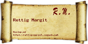 Rettig Margit névjegykártya